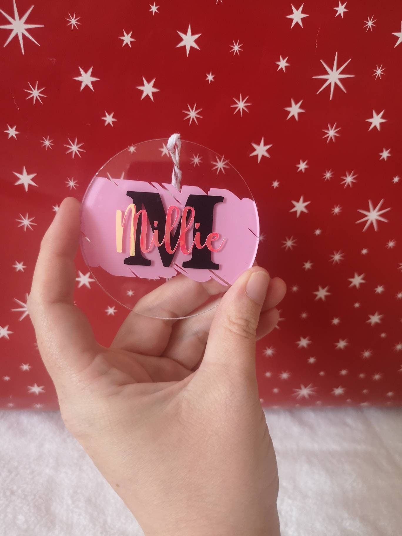 Personalised Christmas Tree Acrylic Decoration