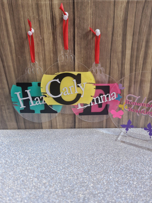 Personalised Christmas Tree Acrylic Decoration